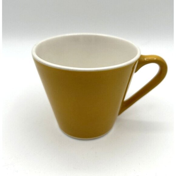 VTG Syracuse China Syralite Coffee Cup Mustard Yellow  MCM 6oz 60s Restaurant - Picture 1 of 6